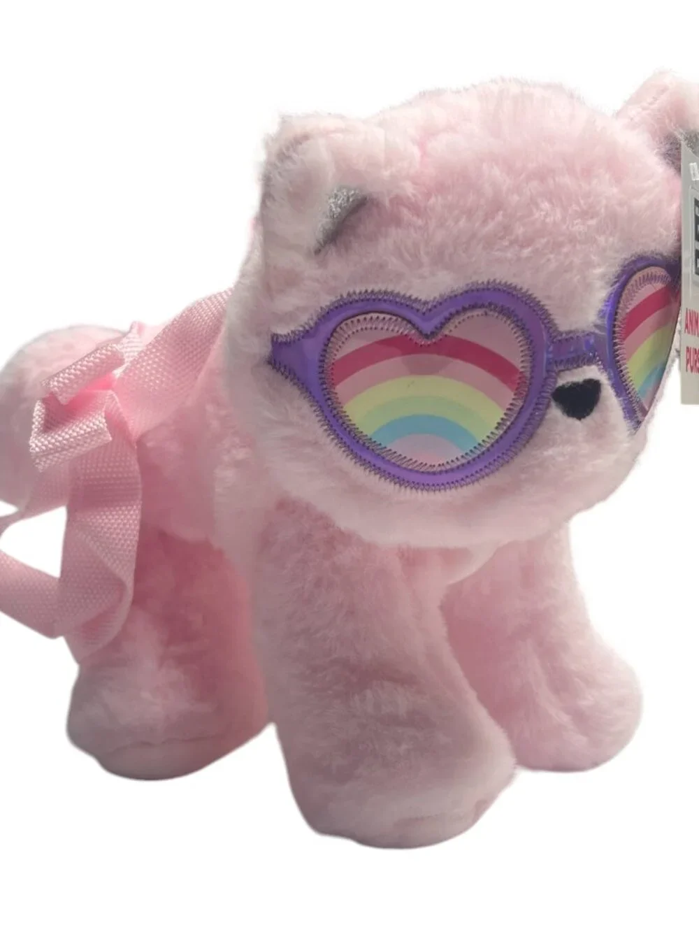 NWT Cat Bag Rainbow Sunglasses Cool Kitty Crossbody Purse Plush Stuffed Animal